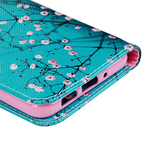 Huawei P10 Lite Funda Libro de Suave Cuero PU Premium - Mavis s Diary Carcasa Con TPU Silicona Case Interna Suave Soporte Plegable Ranuras para Tarjetas y Billetera Cierre Magn  tico - Dise  o de Algod  n