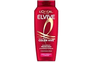 L'OREAL PARIS L'Oréal Paris Elvive Shampoo Sublimante, Per Tutti i Capelli Colorati o Con Meches, Colore Protetto per 40 Lavaggi e Luminosità Estrema, Con Pura Vitamina C e Filtro UV, Color Vive, 700 ml