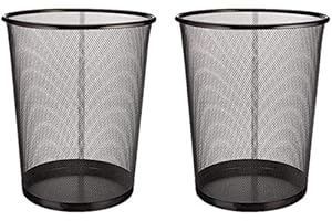 EUROXANTY® Corbeille à papier | Poubelle pour le recyclage du papier, carton | 27 x 24 cm | Noir | 10 L | 2 Unités