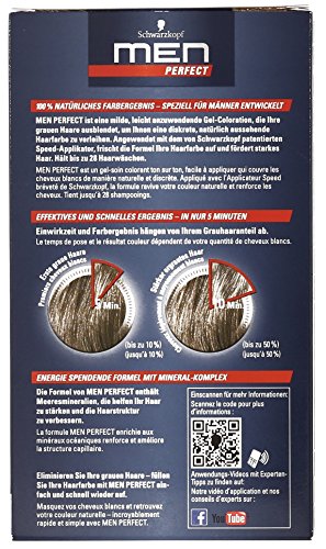 Schwarzkopf Men Perfect Anti-Grau Tönungs-Gel, 40 Natur Dunkelblond, 3er Pack (3 x 1 Stück) - 2