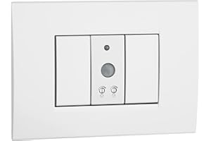VEMER VE770800 SENS IR - Sensore di Movimento per Luci, Rilevatore Crepuscolare da Interno, Installazione su Scatola da Incasso 1 Modulo, Bianco