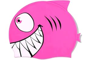 kina - Gorro de Natación Infantil, para Piscina, Silicona, Hipoalergénico, Elástico y Suave al Tacto para Cabello Corto y Largo