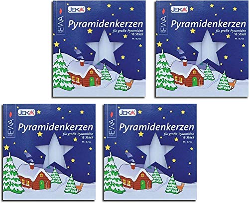 EWA-Marine jeka Pirámide Velas 17 x 100 mm, Blanco, 72 Stück