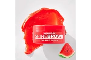 BYROKKO Original Shine Brown Sandía Crema Bronceadora 200 ml | Mermelada de bronceado instantáneo hidratante y no pegajosa con aceite de zanahoria 100% natural, manteca de karité y vitamina E