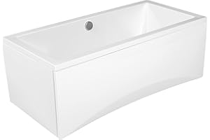 CERSANIT Badewanne Freistehend Rechteckig | L x B x H: 160 x 75 x 42 cm | Badewanne Dusche INTRO | Duschbadewanne Erwachsene | Freistehende Badewanne mit Verstellbaren Füßen | Farbe: Acryl Weiß