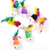 Petistera Wheezing Hairy Mini Mouse Cat Toy - 4 Pieces