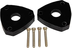 Dealparts Leveling Lift Kit 0.8 inch 20mm Compatible with Ford - Fits Ecosport 14-present, Fiesta 2001-present, Focus 99-11, Fusion 02-12, Mondeo 00-07, Transit Connect 02-13 - Front Strut Spacers