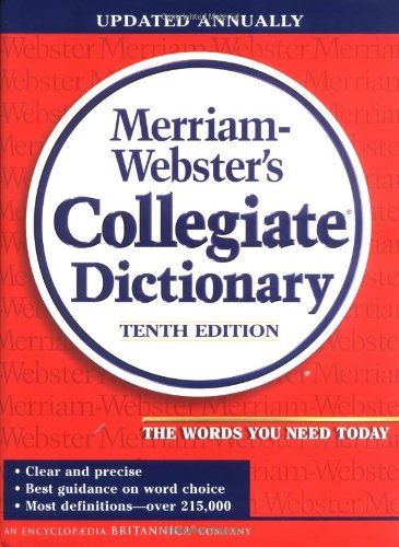 Merriam Webster's Collegiate Dictionary livre