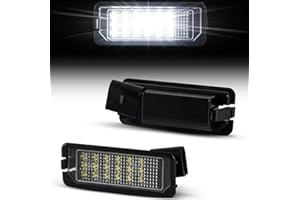 CAR PASSION Kit luci led targa compatibile con Volkswagen Golf 5 6 7 Seat Porsche posteriori canbus NO ERRORE 18 SMD 6000K luce bianco ghiaccio placchetta lampada ricambio (Volkswagen - Seat - Porsche)