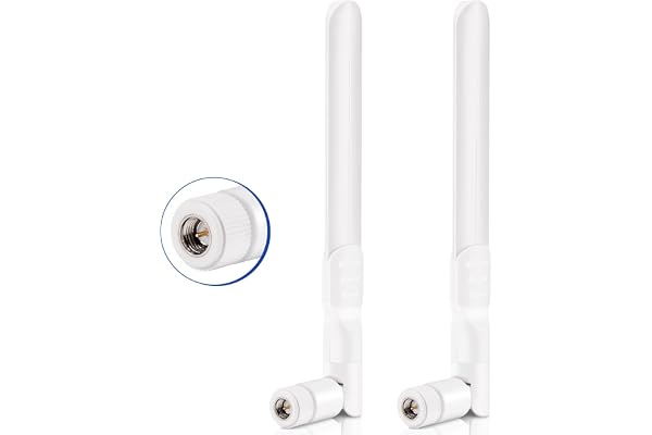Bingfu Antenne 4G LTE SMA Mâle 6 dBi Omnidirectionnelle Compatible avec TP-Link TL-MR105 Huawei B525 B535 B310 B311 B315 B593 B818 E5186 Mercusys ZTE Tenda 4G LTE CPE Routeur Modem Hotspot Caméra
