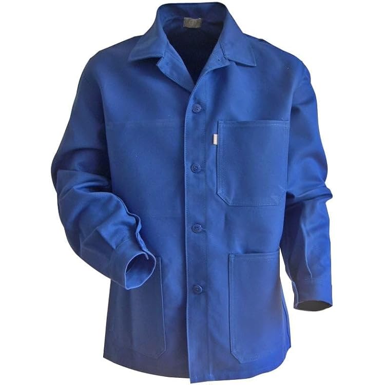 Veste De Travail Uvex 125 Homme Bleu - 100% Coton Avec Poches - Confort Et Sécurité