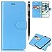 Produktbild iPhone 7 Plus Hülle,iPhone 8 Plus Leather Handyhülle,WIWJ Wallet Case[Einfarbig zwei-in-one Kann Getrennt Werden Leder Case]Schutzhüllen für iPhone 7 Plus/iPhone 8 Plus-Blau