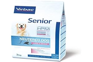 Virbac Veterinary HPM Vet Dog Senior Neutered M/L Nourriture pour Chien 3 kg