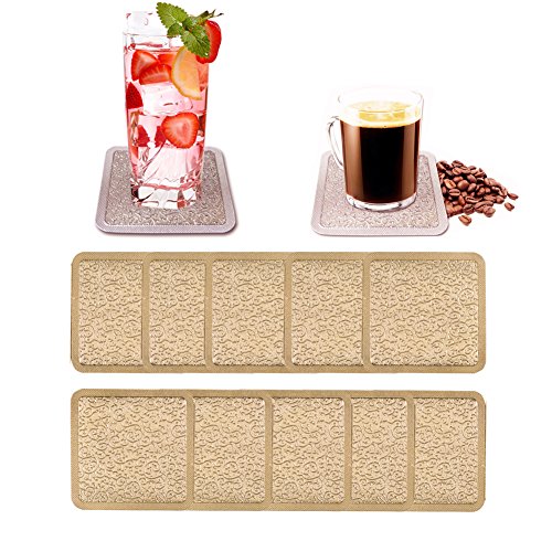 ELDETU Premium PVC Drink Coasters Set of 12 Waterproof Oil Proof High Temperature Resistance,A2