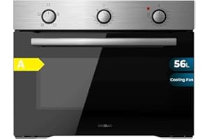Cecotec Forno da incasso Bolero Hexa C134500 Inox A. 2600 W, capacità di 56 L, basso consumo, 4 funzioni, timer, pulizia a vapore, cottura a vapore