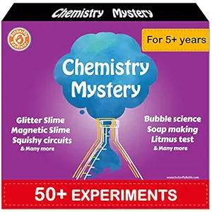 ButterflyFields 50+ Chemistry Science Experiment Kit for 5-10 Years Old Girls Boys | STEM Activity Kit | Science DIY Kit Best Birthday Gift Set for 6 7 8 9 Year Old