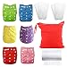 Petit Marin: Set of 6 Reusable Nappies - Washable Cloth Nappies + 6 Washable Bamboo Nappy Inserts + 1 Roll of 100 Bamboo Flushable Nappy Liners + FREE Wet Bag - Non-Disposable Nappies - 100% Eco Friendly Nappies - Washable Nappies .