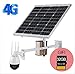 Produktbild JKYQ Solar IP Überwachungskameras MonitorOutdoor-4G Wireless PTZ Speed   Dome 720P HD 5fach Zoom CCTV Sicherheitssystem 60W Solar Panel mit 32GB TF Karte,1080P5xzoom
