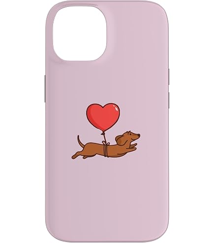 Blingy‘s Handyhülle Mit Dackel-Design – Transparent, Weiches TPU – Für 15,5 Cm (6,1 Zoll) Handys, Erhöhte Kanten, Kabelloses Laden Möglich