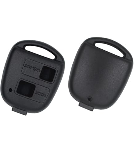 1neiSmartech Scocca Guscio Cover Per Chiave Telecomando 2 Tasti Compatibile Per Auto Toyota Corolla Rav4 Celica, Colore Nero Ricambio Completo Di Pulsanti In Gomma E Vite - Foto 10