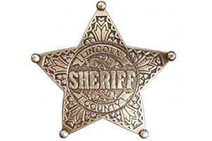 Denix - Étoile de sheriff américain en laiton - Cowboy Weston - Lincoln County -