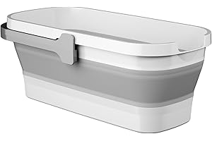 CYPREASON Seau À Serpillière Seau Pliant Rangement Pliable Gain Place Seau Portable Gain Place avec Poignée Portable Seau Rectangulaire Pratique Seau Camping Seau Nettoyage pour La Pêche Cuisine (A)