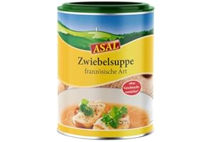 Asal Zwiebelsuppe (französische Art) 440 g für 22 Teller - würzige Suppe mit 35% Zwiebeln, optimal auch als Basis für viele, weitere Gerichte, fettarm, 100ml haben nur 24kcal