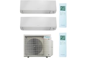 Daikin BlueEvolution - Climatiseur réversible à 2 unités intérieures (12000+12000 BTU/h) et 1 unité extérieure, A+++