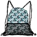 Produktbild RAINNY Drawstring Backpacks Bags,Ethnic Floral Mosaic Pattern Abstract Nature Inspired Folkloric,5 Liter Capacity,Adjustable