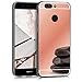 Price comparison product image kwmobile Mirror Case for Huawei Nova 2 Plus - TPU Silicone Bumper Protective Cover Reflective Back Case - Rose Gold Reflective