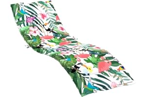 vidaXL Coussin de Chaise Longue, Matelas de Bain de Soleil Anti-Glissement, Décoration Jardin Terrasse Patio, Multicolore Tissu Oxford