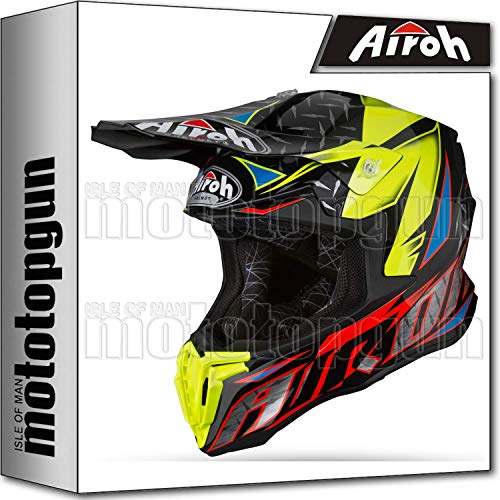 AIROH HELMET MOTORBIKE TWIR32 OFF ROAD TWIST IRON ORANGE GLOSS S