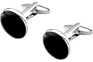 PENCE & MOON COLLECTIVE Mens Black Cufflinks For Men Cuff Links Mens Cufflinks, Best Gift for Men Suitable for Men Wedding, Banquet, Ceremony, Business, Tuxedo Studs Set