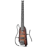 Donner HUSH-X Elektro Gitar Kiti - T&uuml;y Işığı Başsız Gitar, Seyahat ve Uygulama i&ccedil;in Harika, Kolay Montaj Standlı Maun Katı G&ouml;