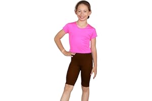 Hamishkane® Girls Cycling Shorts Cycling Shorts for Teen Girls Breathable and Stretchy, Hot Pants Mini Dance Short for Girls, Kids Gymnastics Cycle Shorts