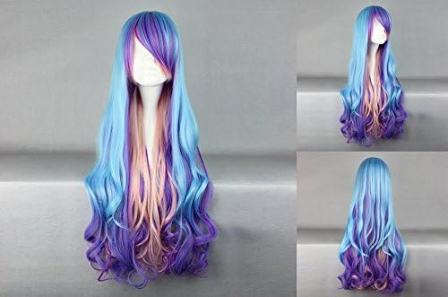 Women's Wig Cosplay Wig Blue 80 cm Lolita