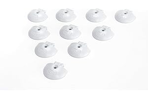 LOADCARE 10 x Embout/pochettes Capuchon pour imité Rail forme ronde, gris, Plastique