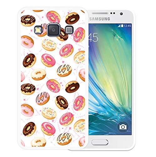 Funda Samsung Galaxy A3 2015  WoowCase   Samsung Galaxy A3 2015   Funda Silicona Gel Flexible Donuts  Carcasa Case TPU Silicona - Transparente