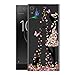 Produktbild Wenjie Hülle für Sony Xperia XA1 Plus (Nicht zutreffend Sony Xperia XA1 und Sony Xperia XA1 Ultra) Transparent Katzen-Schmetterlings-Blume Silikon Handyhülle Schutzhülle für Sony Xperia XA1 Plus