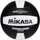 Mikasa MGV500 Heavy Weight Training Indoor Volleyball, Black/White