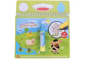 ‎ZERODIS Wodna kolorowanka Doodle Magic przenośna książka do rysowania zabawka edukacyjna wczesna nauka na dzień dziecka (gospodarstwo)