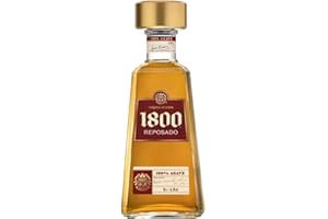 ‎1800 1800 Reposado Tequila 38% vol. (1 x 0,7l) – Feiner Blend aus fassgelagertem Tequila – Hergestellt aus 100% blauer Weber-Agave von Hand geerntet