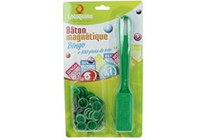 LOTOQUINE Bâton magnétique + 100 pions - LOTO / BINGO (vert)