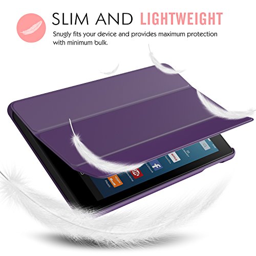 MoKo Hülle für Fire HD 2016 8 Zoll – Ultra Slim Lightweight Schutzhülle Smart Cover mit Auto Schlaf / Wach Funktion und Standfunktion für Fire HD Tablet (Vorherige 6. Generation – 2016), Violett - 5