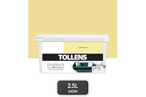 Tollens - Peinture Couleurs - Murs et Boiseries - Toutes pièces - Ultra résistante - Satin - Jour Dété - 2,5L = 30m2