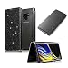 Produktbild Magnetverschluss Flip Handyhülle für Samsung Galaxy Note 9,CESTOR Luxus Bunt Glänzend Kristall Ultra Dünn Weich Silikon Brieftasche mit Karte Slot PU Leder Tasche Hülle für Samsung Note 9,Schwarz