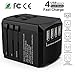 Produktbild Universal Reiseadapter Weltweit Reisestecker-Luxsure Sicherheit Travel Adapter 4 USB Stecker für 190 Ländern USA UK EU AUS Thailand AC Schnelles Ladestecker Internationale Reiseadapter stromadapter