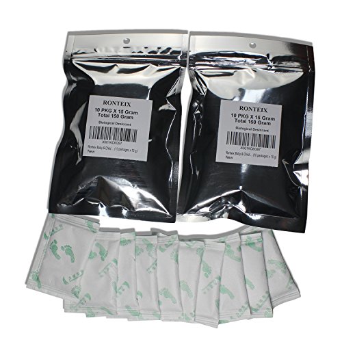 Preisvergleich Produktbild Ronteix feuchtigkeitsabsorbierender Trockenbeutel für Lebensmittel, Kleidung, Kleiderschrank, Schuhe, Haushalt, Instrumente, Elektronik oder für Safes, 20 pieces x 15g