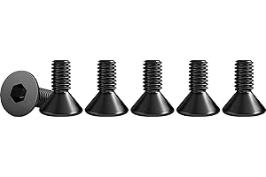 Drenky 50 Pezzi M3 X 6 mm Viti A Testa Svasata con Esagono Incassato Nero in Acciaio Inox A2 V2A Antiruggine Vite a Testa Svasata Norma DIN 7991 / ISO 10642 Filettatura Completa Bullone Meccanico