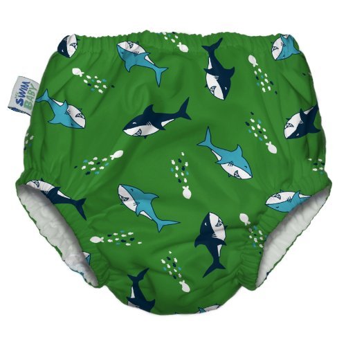 My Swim Baby Diaper New Sizing, Green Chomp, 2X Color: Green Chomp Size: 2X